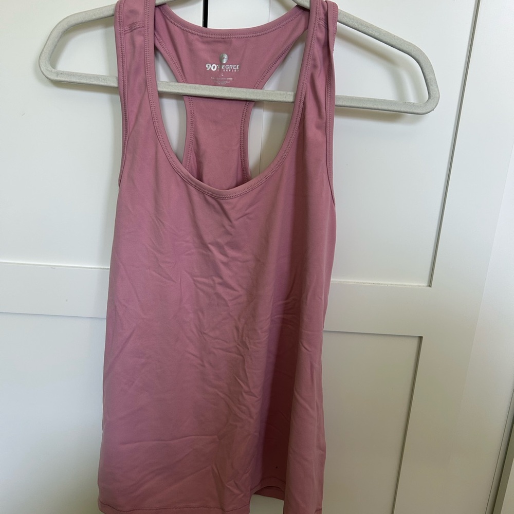 Pink Racerback Tank Tops - Picture 3 of 4